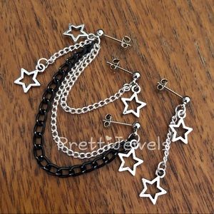 Triple Piercing Star Cartilage Earrings